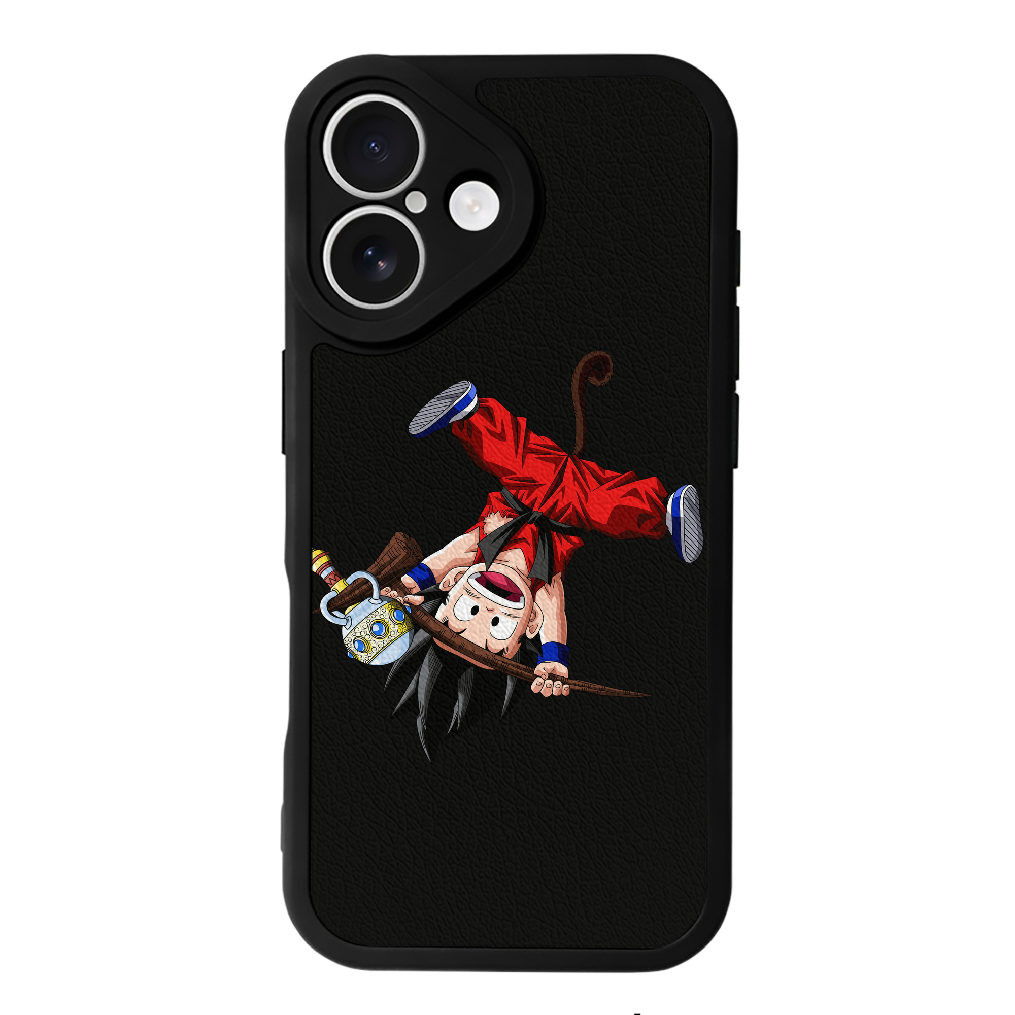 （画像用） ドラゴンボール 孫悟空（そん ごくう）Son Goku カカロット DRAGON BALL Kakarotto 【iPhone 16シリーズ対応】シリコンスマホケース（レザー調） 材質：シリコン